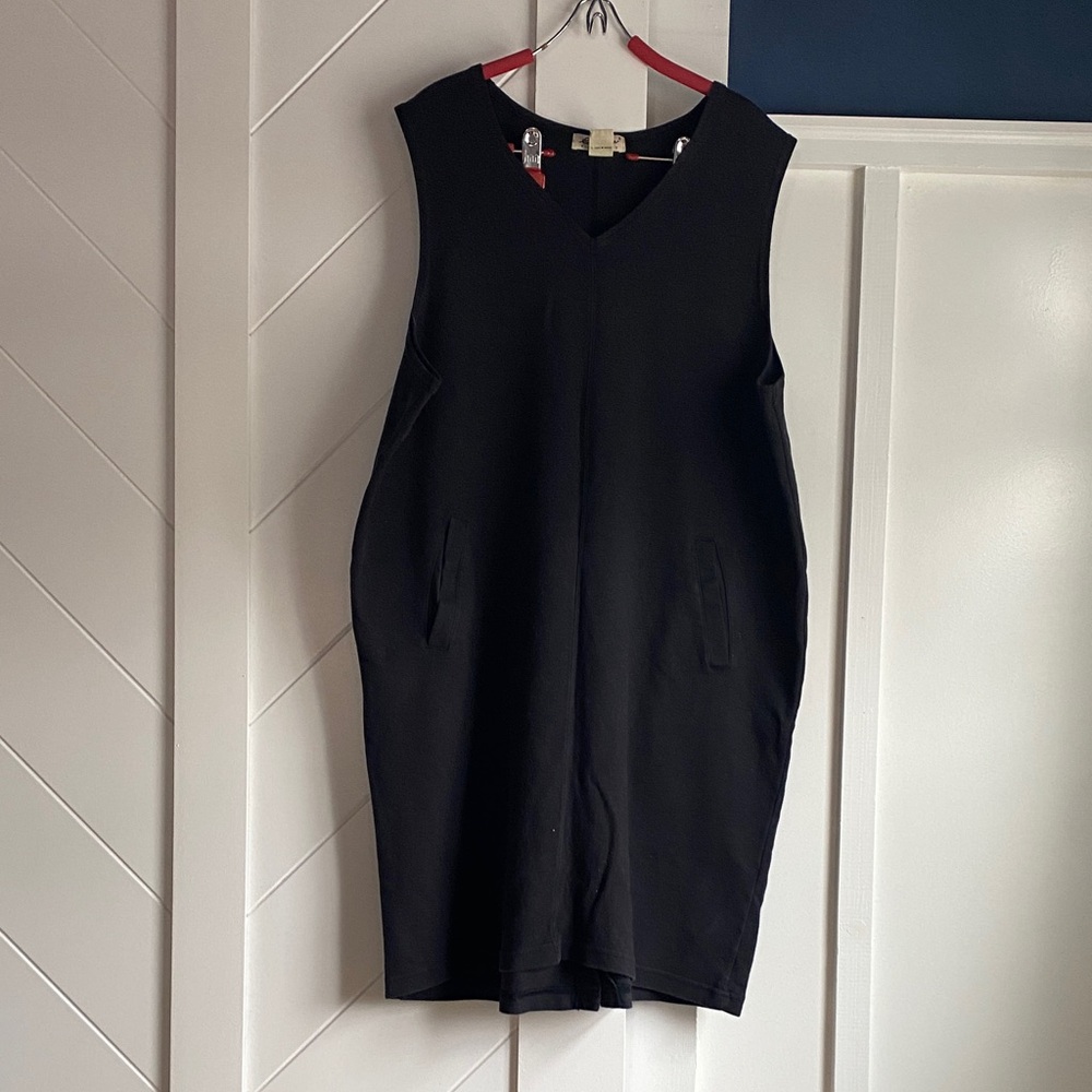Eddie Bauer Black V-Neck Mini Dress
